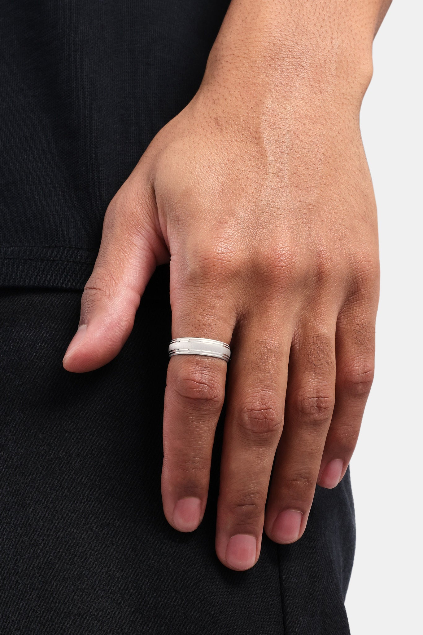 925 Sterling Silber 4mm Ring mit poliertem Rand